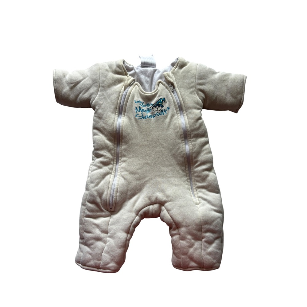 Baby Merlin's Magic Sleepsuit Cream Cotton Transition Swaddle Small 3-6 Months